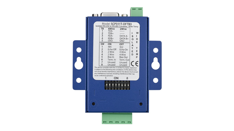 RS-232 to RS-422/485 Converter, Panel Mount, Iso
